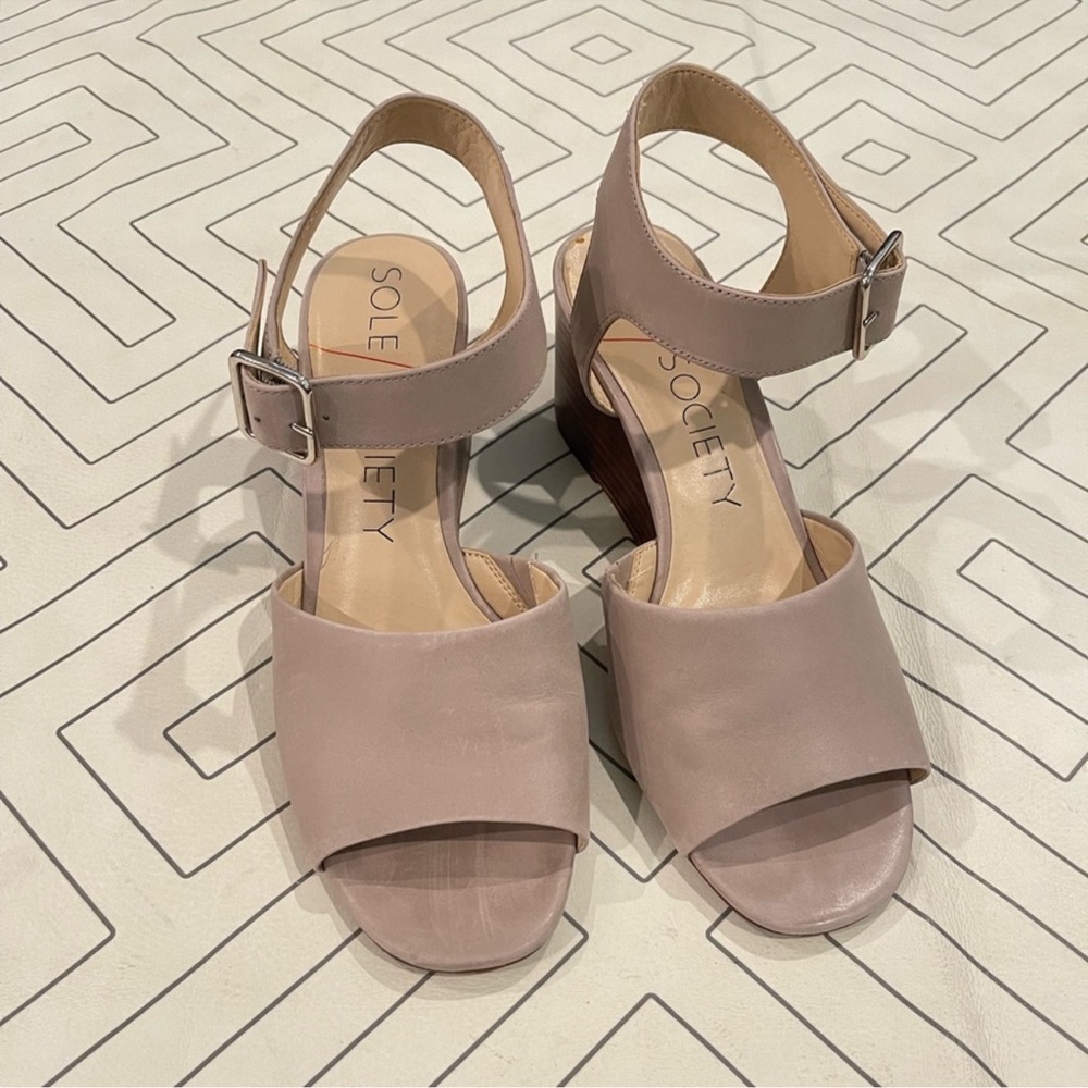 Sole Society “Kori” Wedge Sandals. Sz 9.5